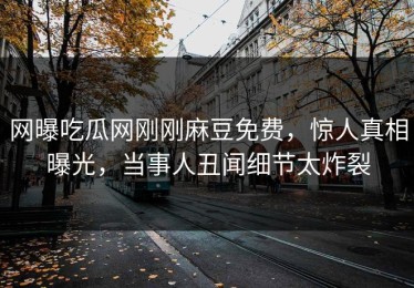 网曝吃瓜网刚刚麻豆免费，惊人真相曝光，当事人丑闻细节太炸裂