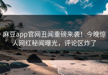 麻豆app官网丑闻重磅来袭！今晚惊人网红秘闻曝光，评论区炸了