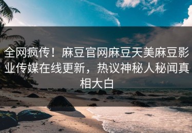 全网疯传！麻豆官网麻豆天美麻豆影业传媒在线更新，热议神秘人秘闻真相大白