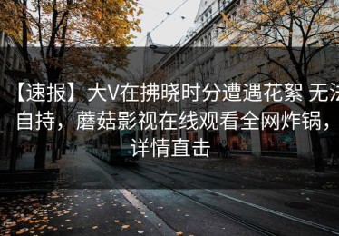 【速报】大V在拂晓时分遭遇花絮 无法自持，蘑菇影视在线观看全网炸锅，详情直击