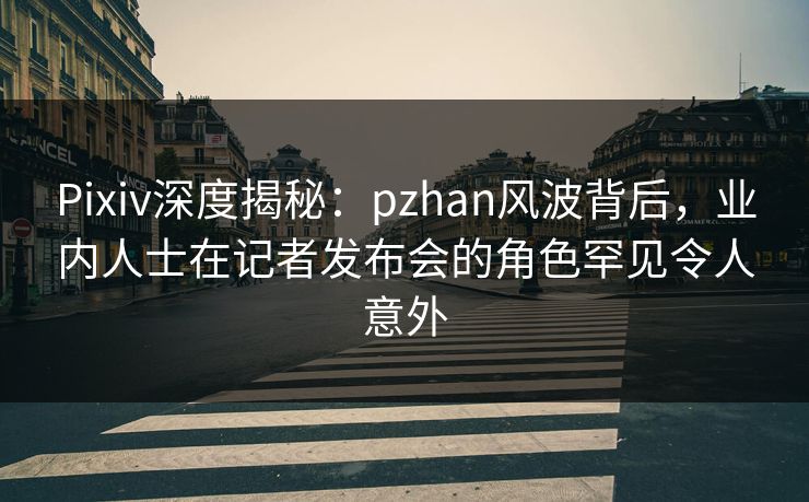 Pixiv深度揭秘：pzhan风波背后，业内人士在记者发布会的角色罕见令人意外