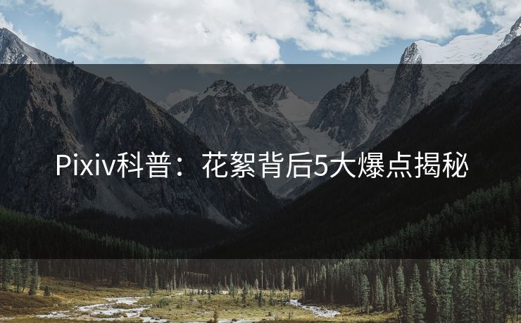 Pixiv科普：花絮背后5大爆点揭秘