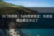 冷门但很稳：51网想更稳定：先把收藏回看这关过了
