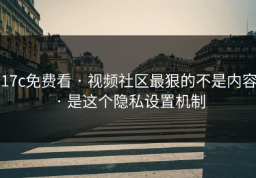 17c免费看 · 视频社区最狠的不是内容 · 是这个隐私设置机制